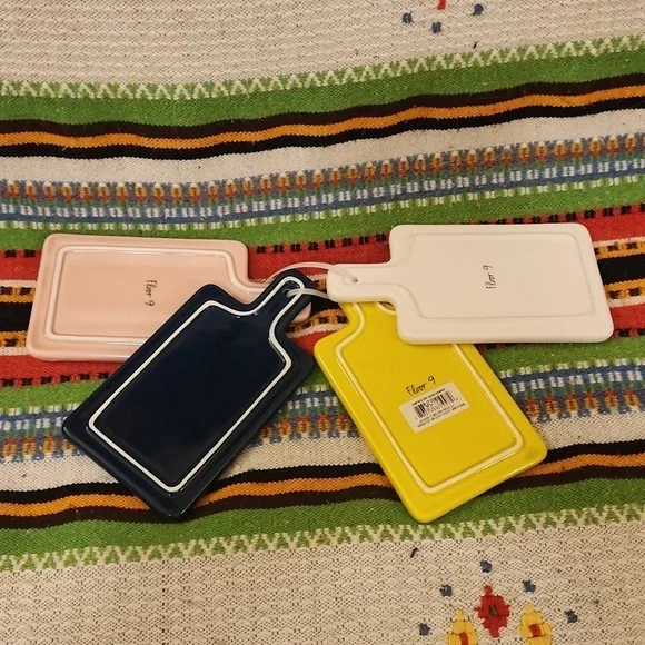 Floor 9 Ceramic Decorative Trivet Kitchen Decor Mini Cutting Boards (set of 4) - Picture 5 of 5